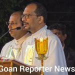 Goan Reporter News: Blessings on Holy Water during Easter Midnight Mass at St Joao Facundo Church, Corlim