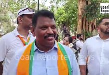 Goan Reporter News: MLA Michael Lobo comments on BJP North Goa candidate filling nomination form