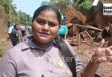 Goan Reporter News: Boulder falls on JCB working for double tracking at Shantinagar, Councillor Shraddha Mahale says houses in the area are under the Railway land and had been asked to vacate due to double tracking works.