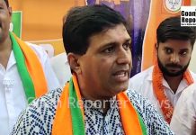 Goan Reporter News: BJP Campaign Vehicle flagged off from Vasco by Election Prabhari Ashish Sood near BJP office Vasco.