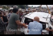 Goan Reporter:: Five people died on the spot after a four-wheeler fell into a ravine in Ratnagiri. Accident occurred due to lack of road visibility due to rain