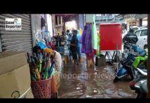 Goan Reporter: Shops in Mapusa Market Flooded Following Heavy Rain