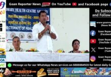 Goan Reporter: MLA Kedar Naik Distributes Spectacles at Saligao Health Camp