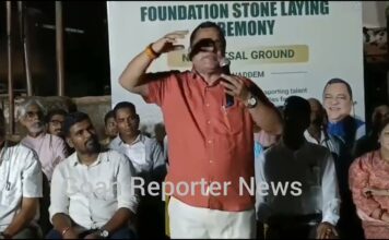 Goan Reporter: Mauvin Godinho Launches New Vaddem Futsal Ground, Promises 45-Day Completion